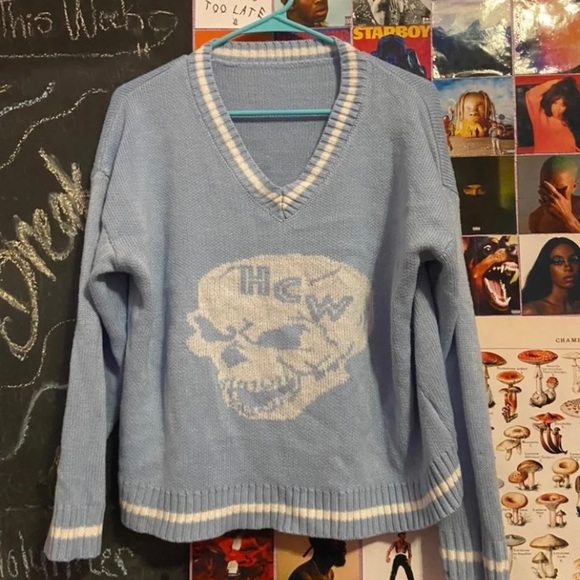 Sweaters Heaven Can Wait Sweater Baby Blue Poshmark